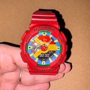 G-Shock Red and Multicolor Digital Watch